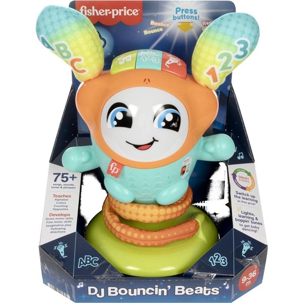 Fisher Price Brinquedo para Bebes DJ Bouncy Pular e Aprender Mattel HJP93