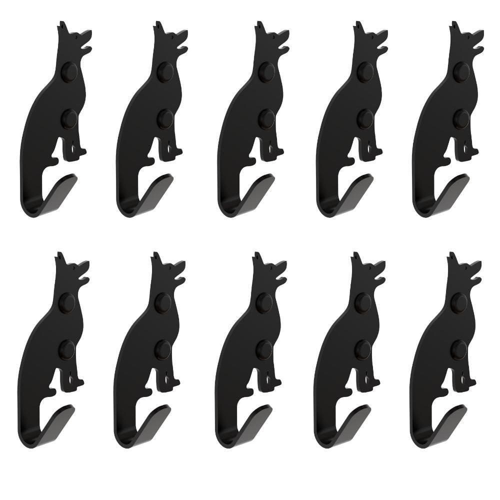Kit 10 Ganchos De Parede Decorativo Pendurador Preto