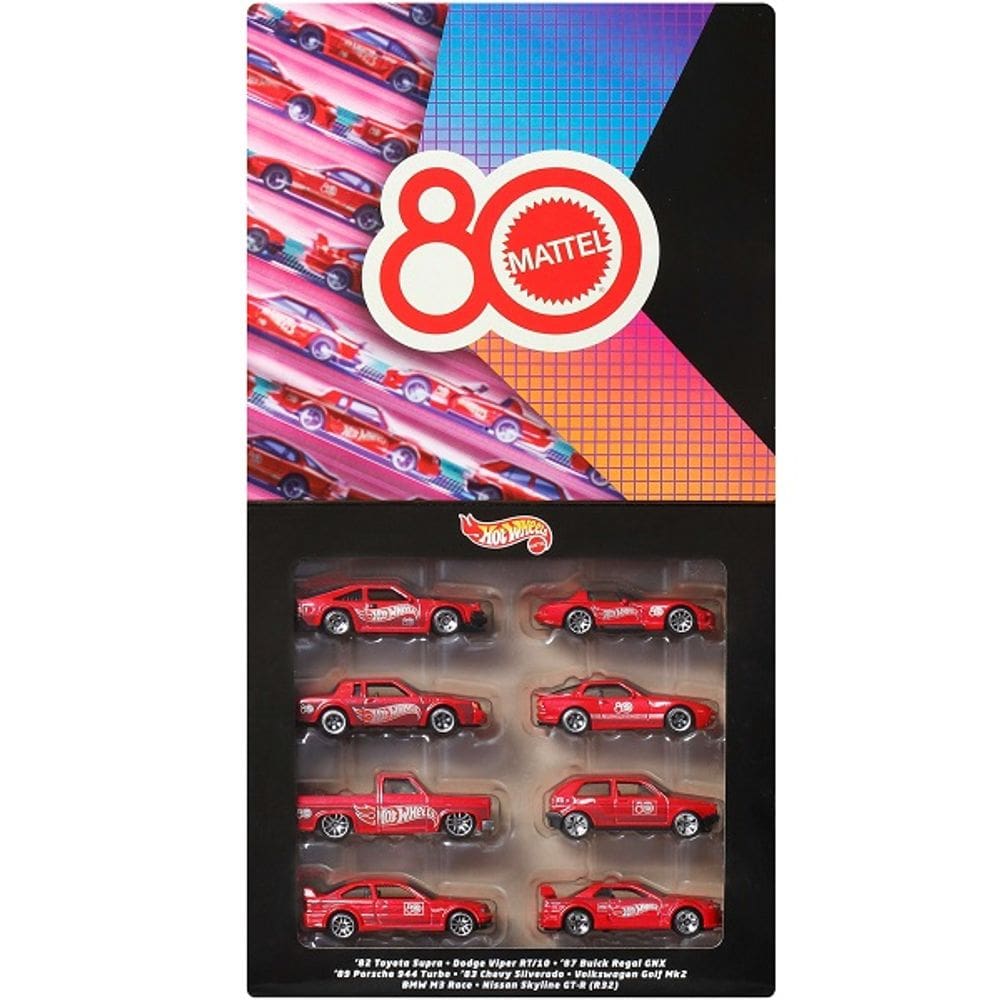 Hot Wheels Collector Mattel 80 Aniversario PACK com 8 JGK09