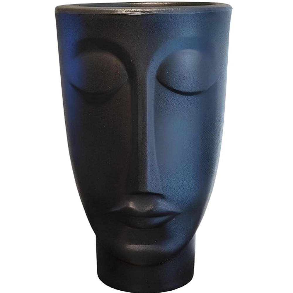 Vaso Decorativo Face Homem 24 Preto Nutriplan