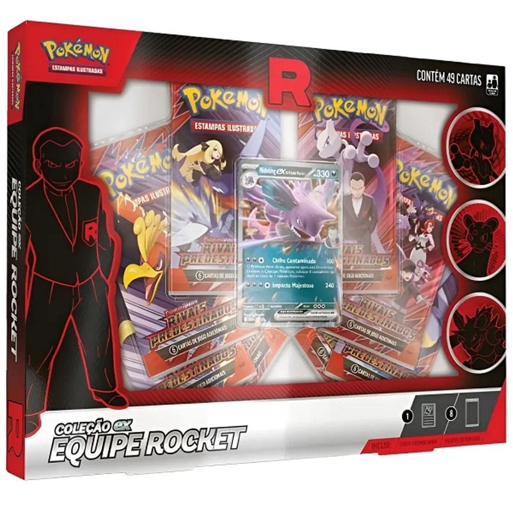Box Pokemon Coleçao EX Equipe Rocket Copag