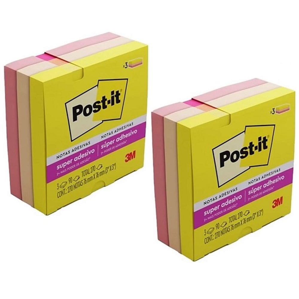 Kit com 2 POST-IT Alegria 76MM X 76MM