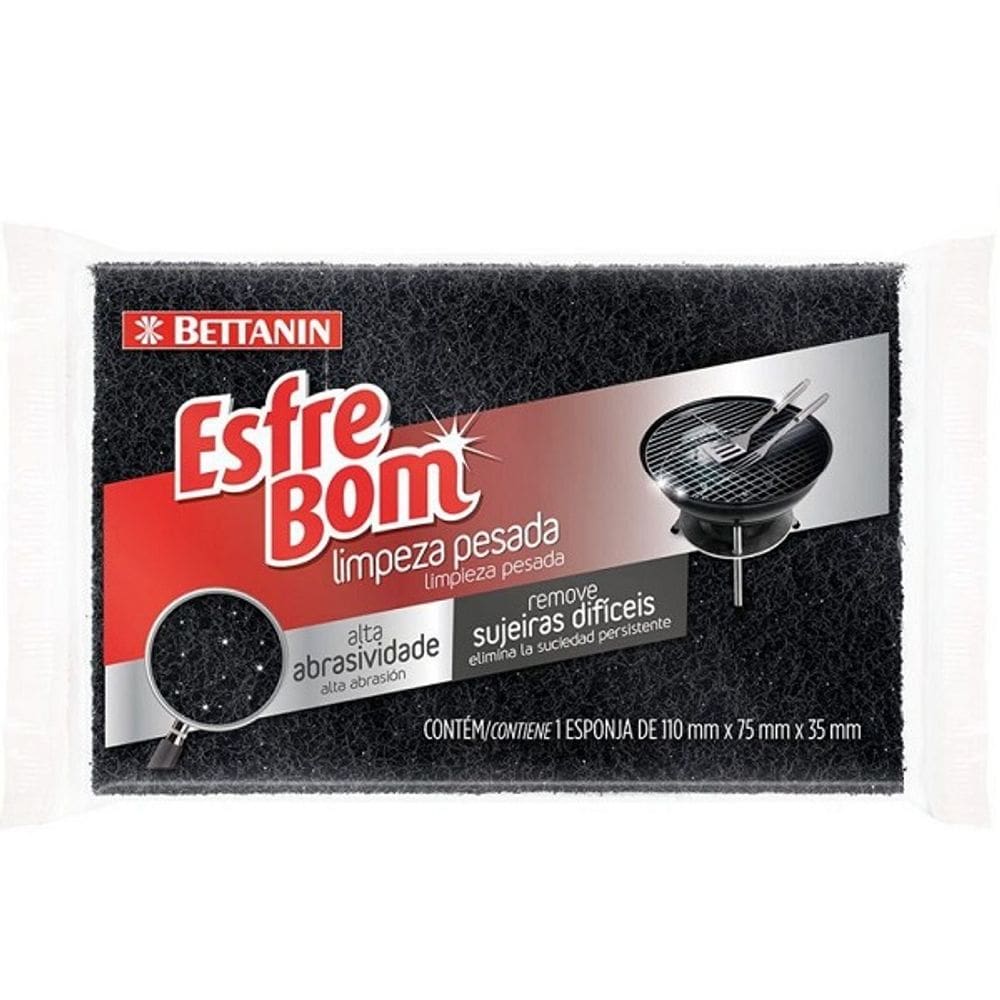 Esponja Limpeza Pesada ALTA Abrasividade 1 Unidade Esfrebom