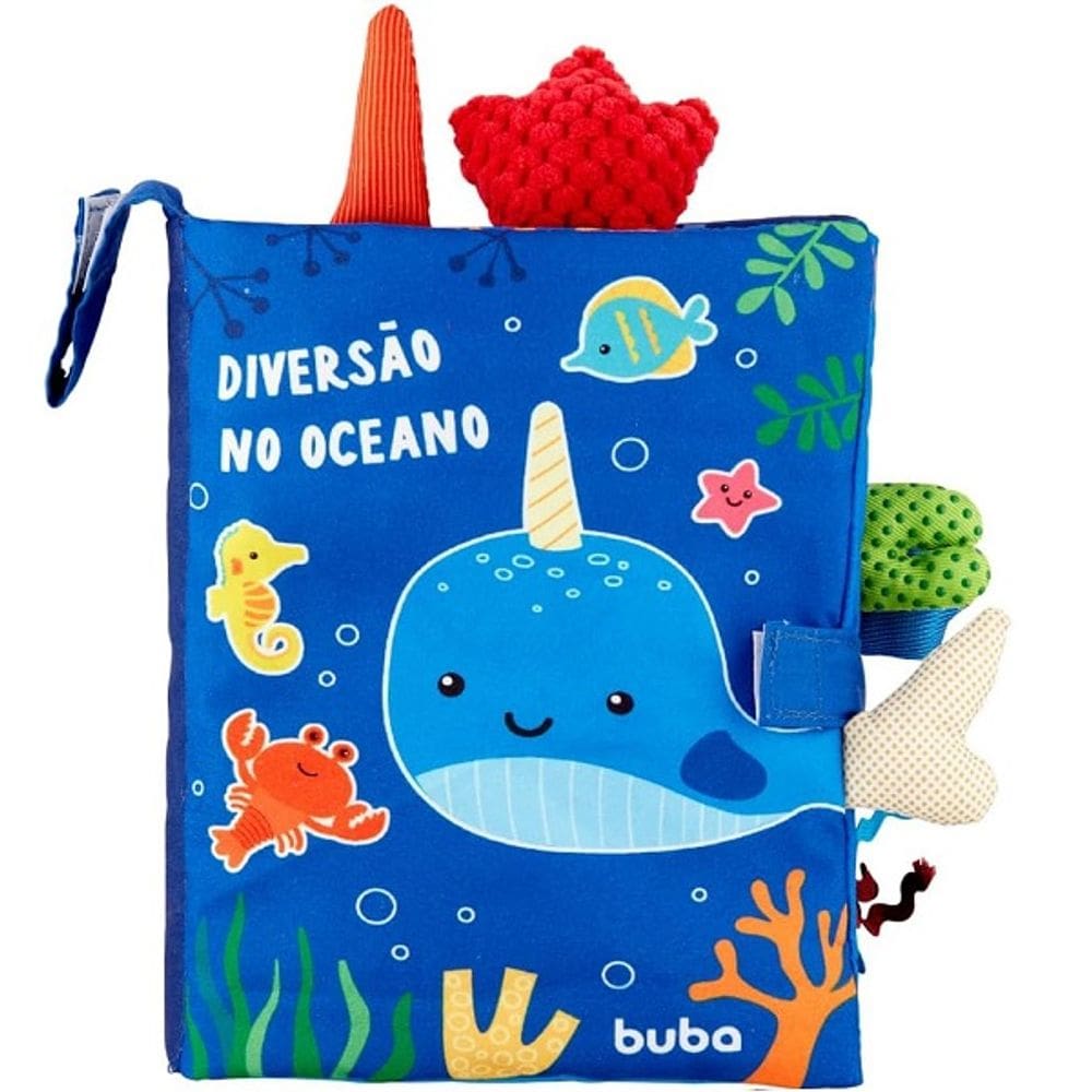 Livrinho de Atividades Fundo do MAR Sensorial Infantil Buba