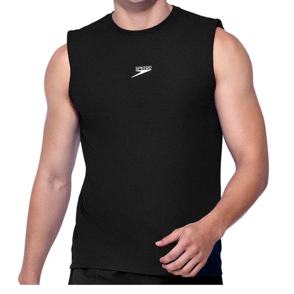 Camiseta Regata Speedo Esportiva FASTDRY Interlock Masculina Preto