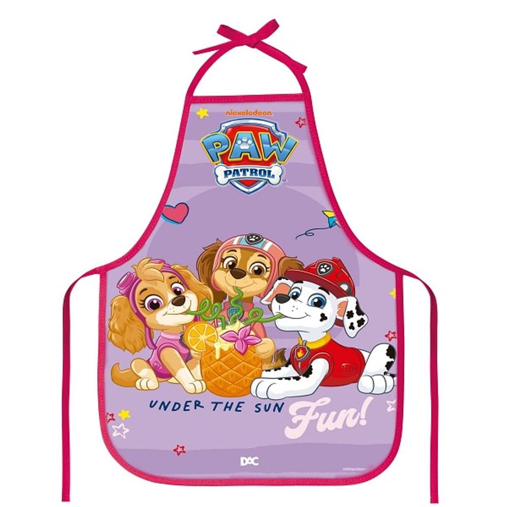Avental Infantil Escolar Patrulha Canina Rosa DAC