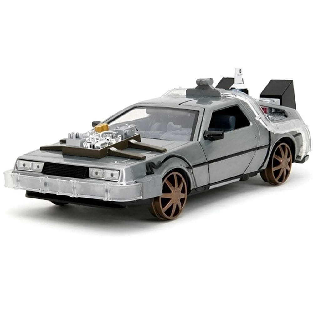 Carrinho Miniatura de Volta para o Futuro 3 com LUZ 1/24