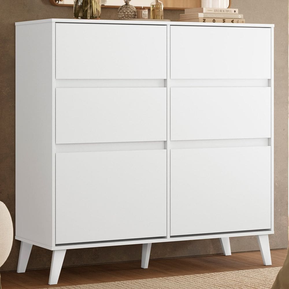 Cômoda Sapateira para Quarto 120cm X 120cm Dora Branco