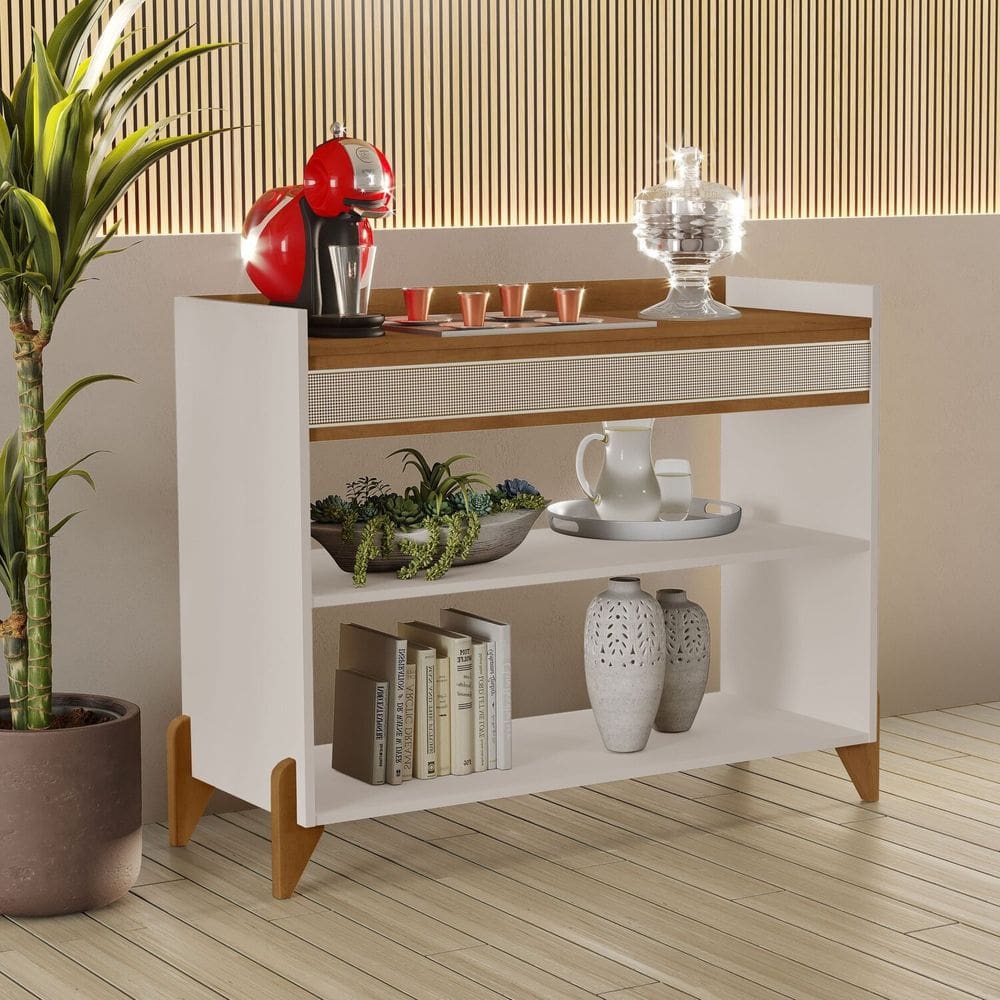 Aparador para Sala de Estar Evidence Freijó/Off White