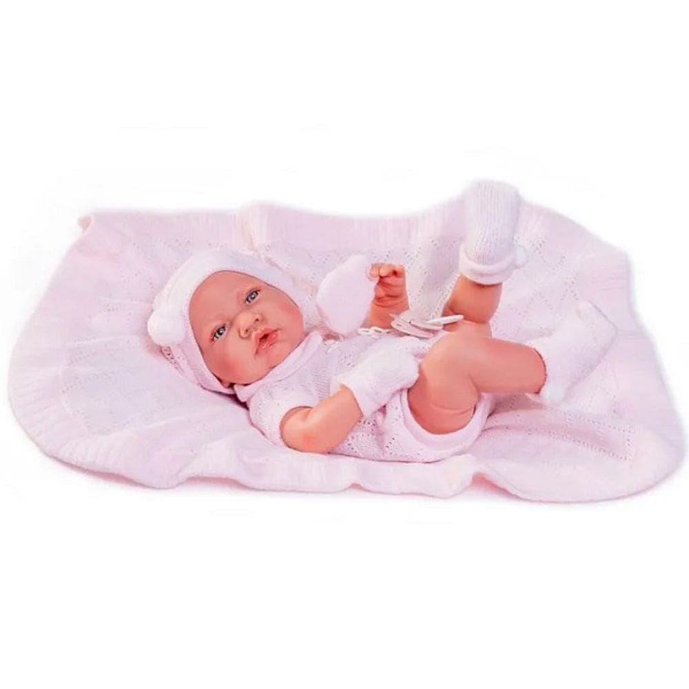 Boneca Recem Nascida Lua com Toquinha Antonio Juan