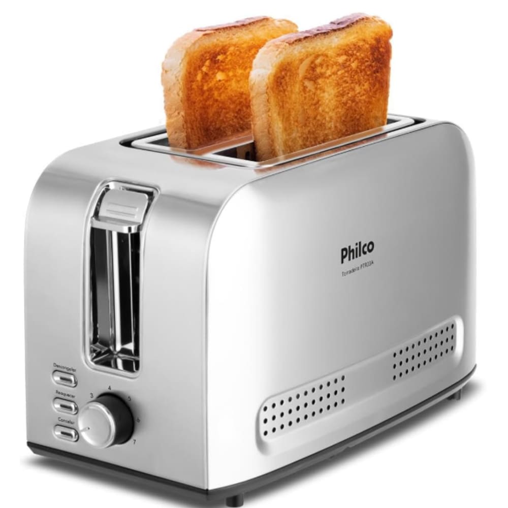 Torradeira Philco Dual Cook 7 Temperaturas em Inox 800W 127V
