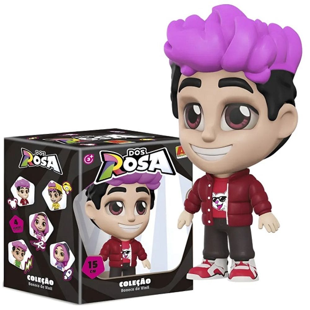 Boneco Vinil Robson 15CM Turma dos Rosa
