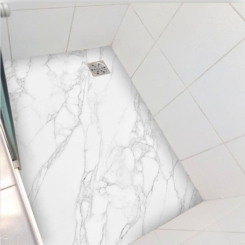 Adesivo Piso Box Mármore Calacata Antiderrapante 1,20 X 0,97