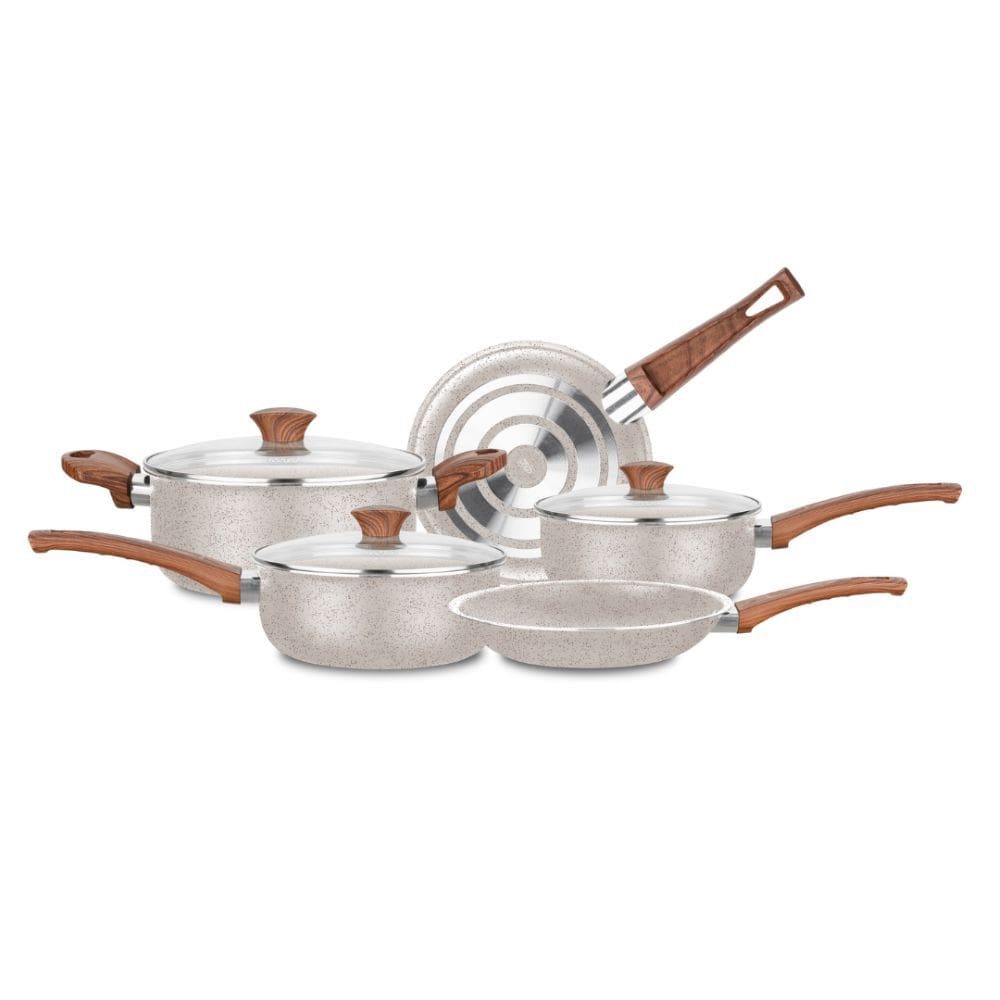 Jogo de Panelas MTA Ceramica Black 5 Pecas Tampa de Vidro