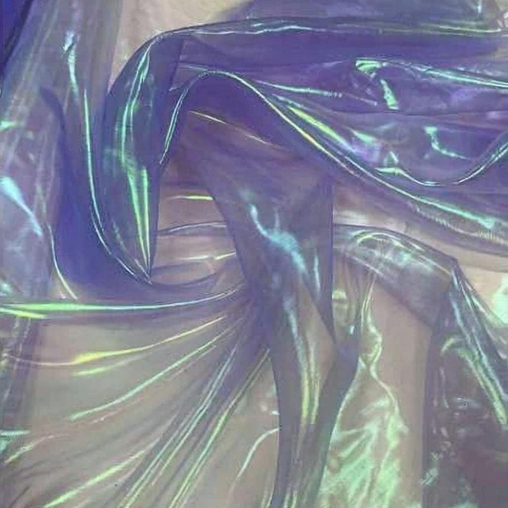 Tecido Organza Furta Holografica Lilás 1,00Mt X 1,50 + Brind