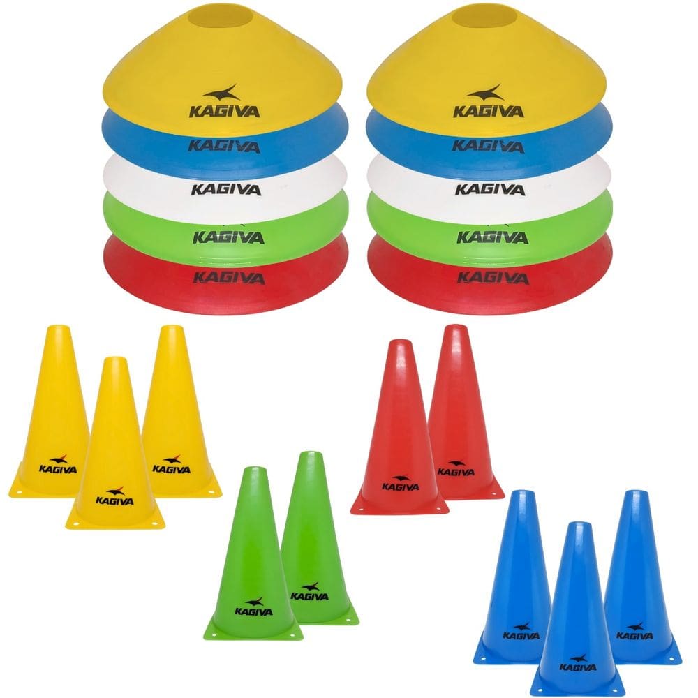 Kit Futebol Agilidade Kagiva 20 Cones – Chapéu + Tartaruga