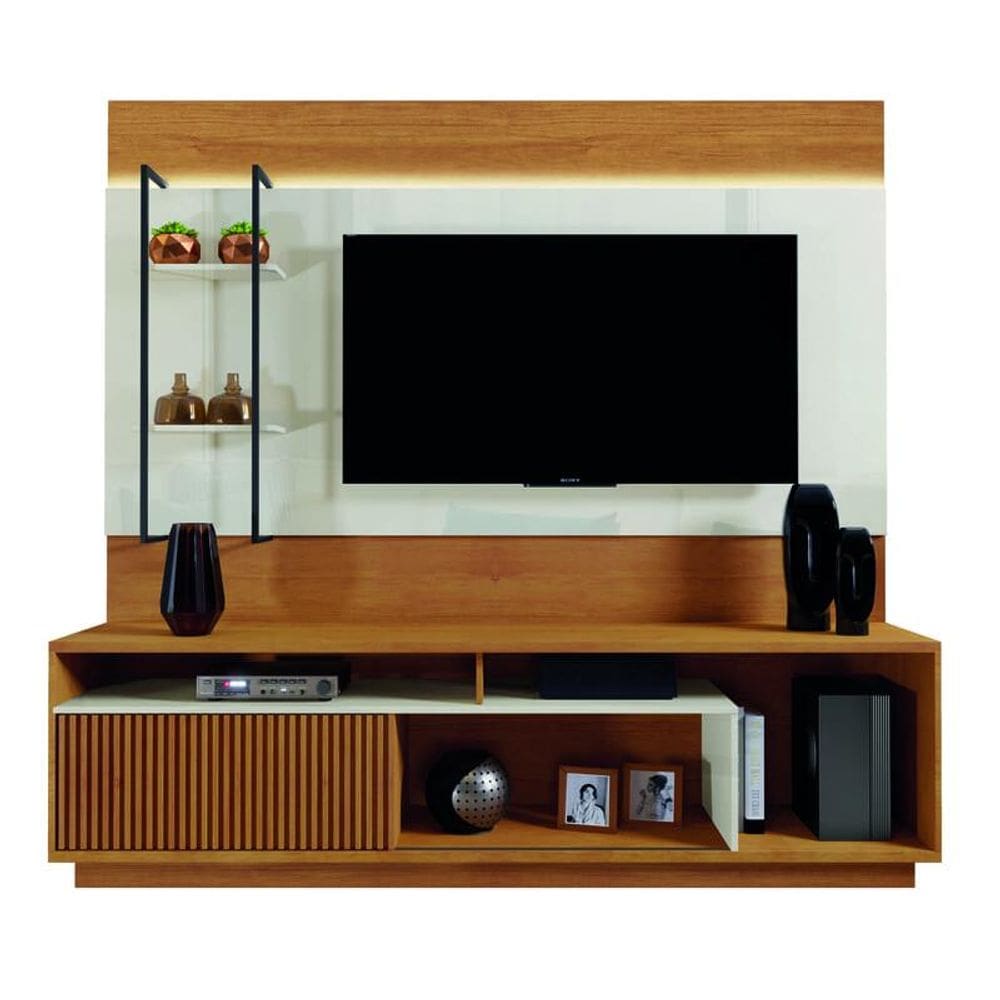 Home para Sala de TV  com LED - Ravena-Naturale  Mavau