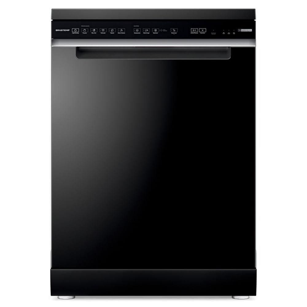 Lava-Louças Brastemp Preta com 15 Serviços, 05 Programas de Lavagem e Smart Sensor - BLF61A