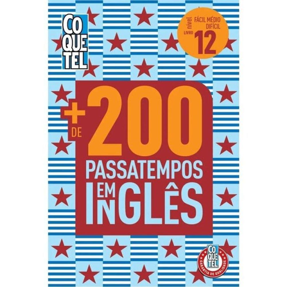 Livro Coquetel Mais De 200 Passatempos Em Inglês Ed 12