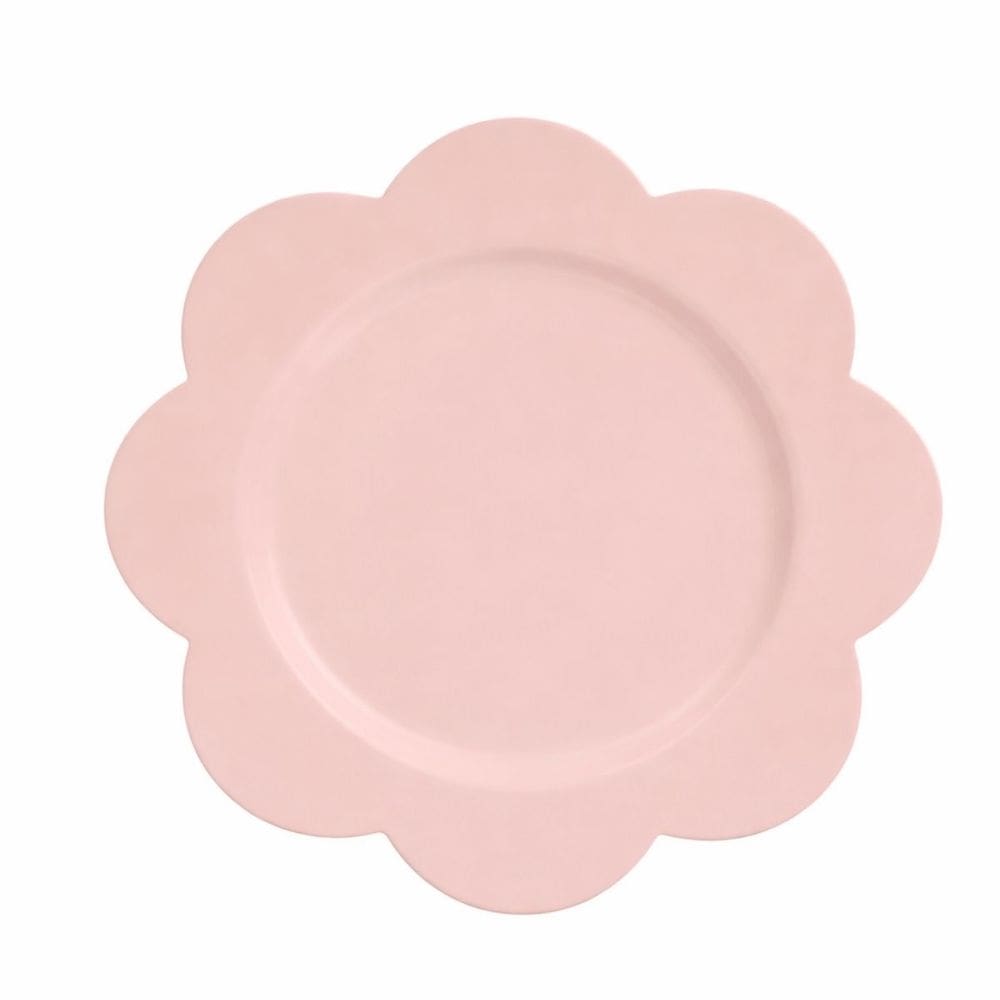 Prato De Pascoa Sousplat Rosa Borda Floral C/1Und 33cm