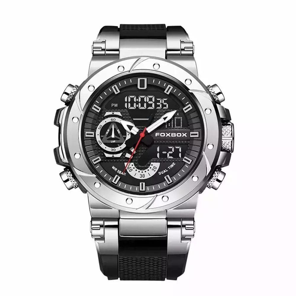 Relógio Militar Masculino FOXBOX 0056 Aço inoxidável