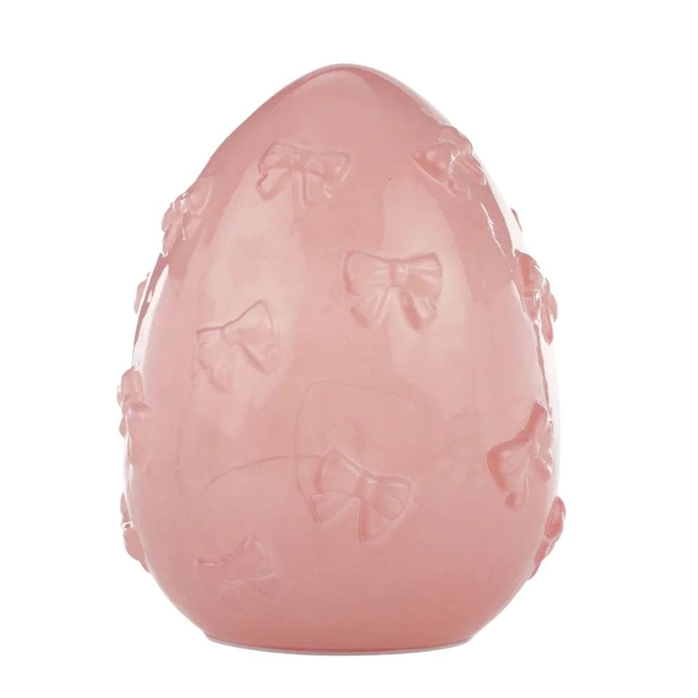 Ovo De Pascoa Luminaria C/Led e Movimento Rosa 25cm