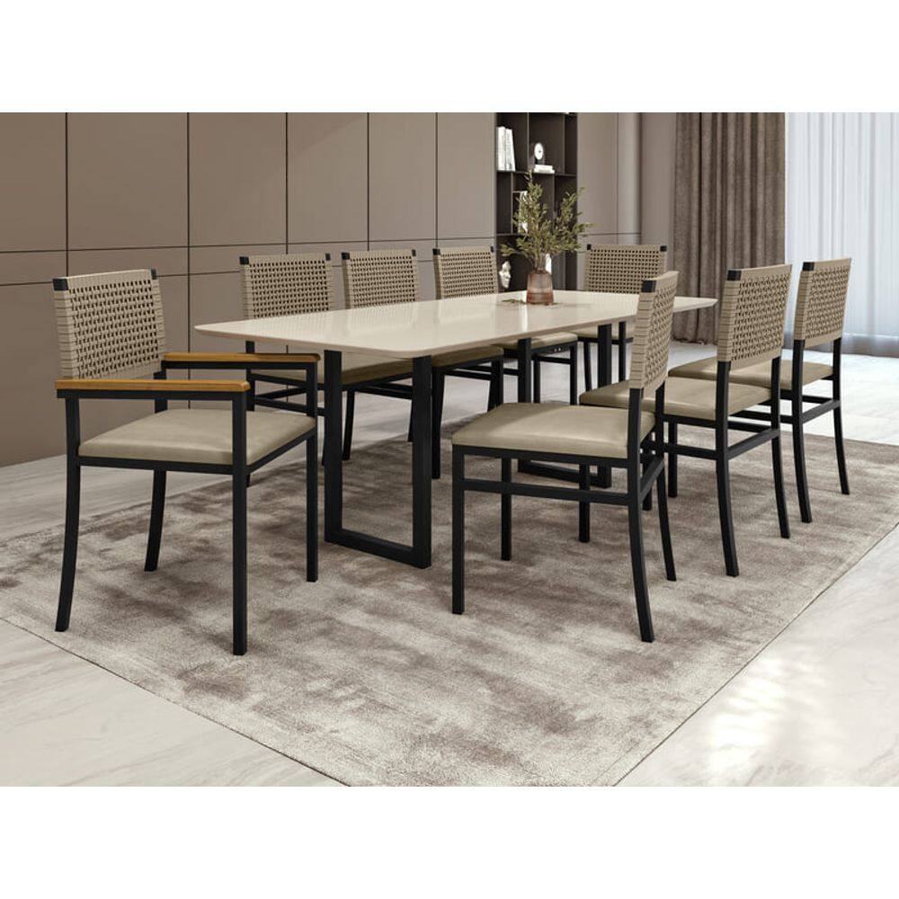 Conjunto para Área Gourmet 6 Cadeiras 2,0m Itália Paonanda