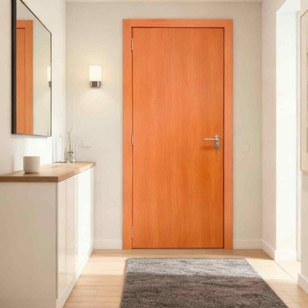 Porta Completa Batente de 9cm e Folha de 65cm Abertura Esquerda Premium Natural