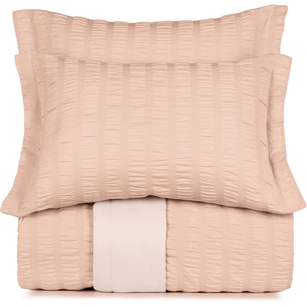 Jogo de Colcha Altenburg Madhya 200 Fios 3 Peças Queen Rosa