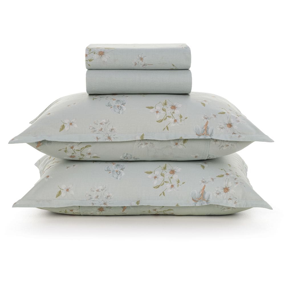 Jogo de Cama Karsten Adeline 160 Fios 4 Peças Queen Verde