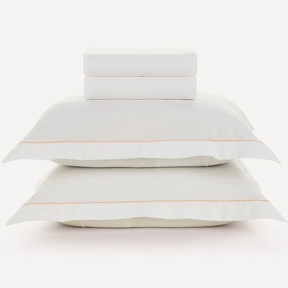 Jogo de Cama Karsten Deliz 200 Fios 4 Peças Queen Off White