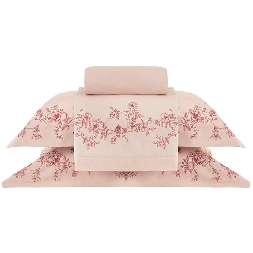 Jogo de Cama Buddemeyer Olga 200 Fios Queen Rosa