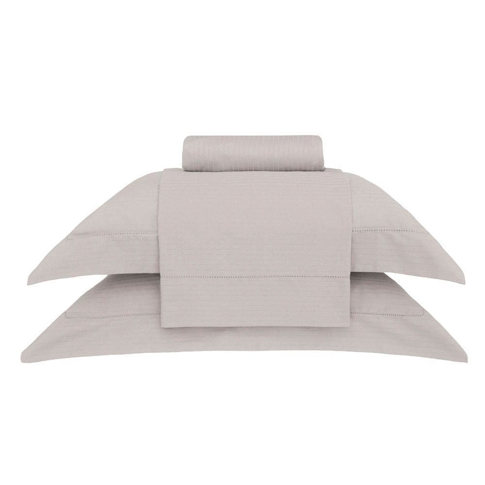 Jogo de Cama Buddemeyer Stripes 300 Fios 4 Peças Queen Bege