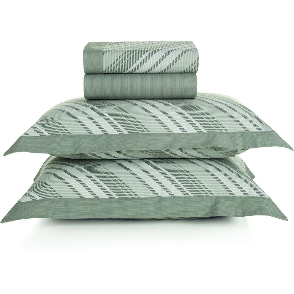 Jogo de Cama Karsten Becker 200 Fios 4 Peças Queen Verde