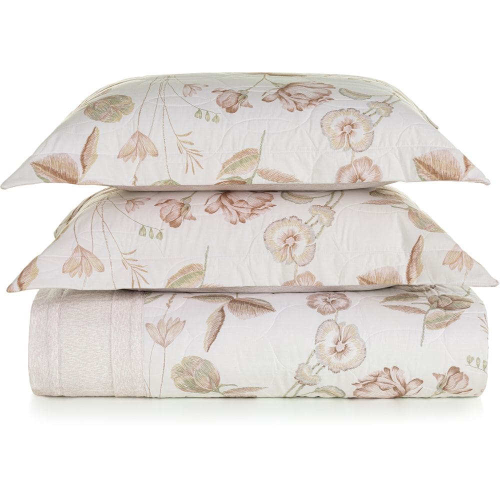 Jogo De Colcha Karsten Marie 200 Fios 3 Peças Queen Bege