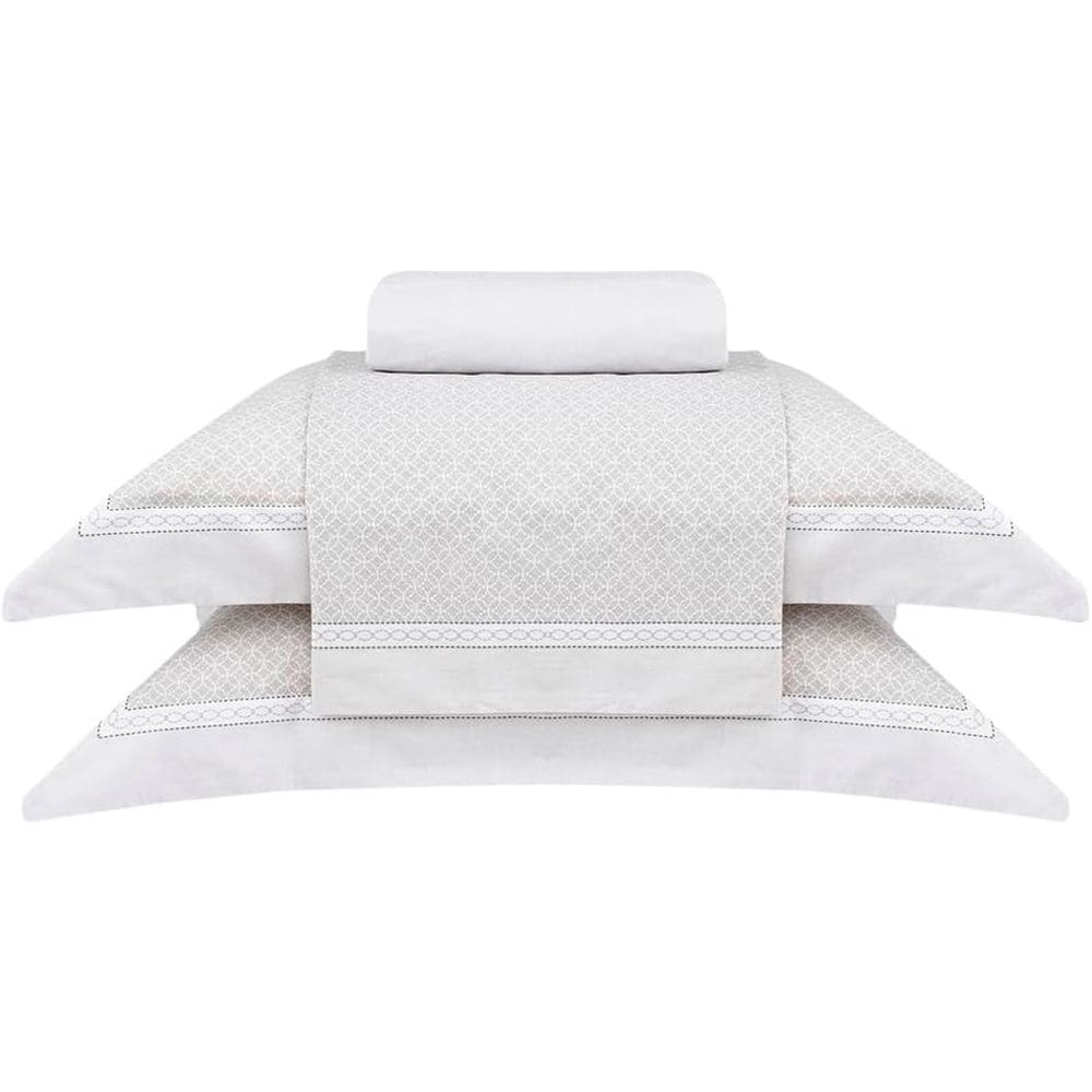 Jogo de Cama Buddemeyer Daves 180 Fios 4 Peças Queen Cinza