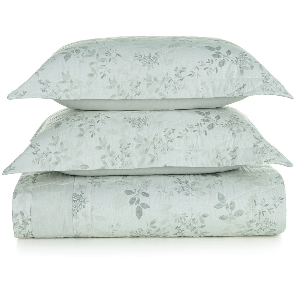 Jogo de Colcha Karsten Acacia 160 Fios 3 Peças Queen Cinza