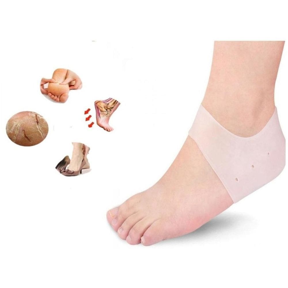 Palmilha de Silicone para Calcanhar – Tratamento Completo para Fascite, Esporão e Rachaduras – Conforto Inteligente