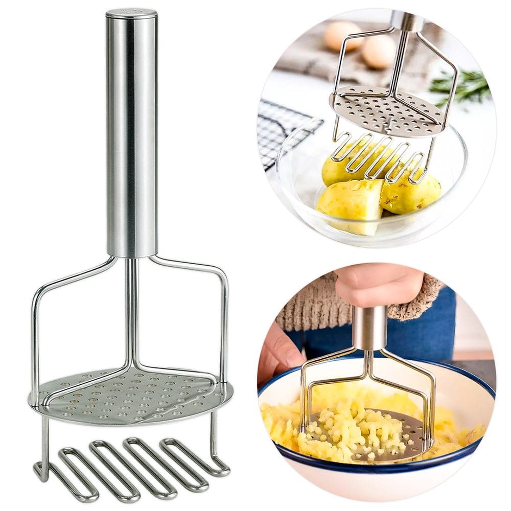 Espremedor Batata Amassador Duplo Legume Resistente Aço Inox