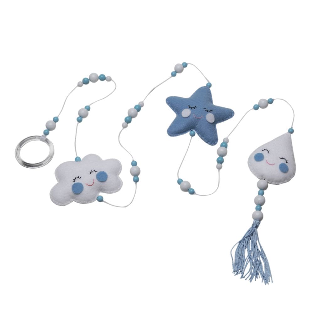 Pingente De Cortina Chuva De Amor Azul Quarto Bebê Infantil