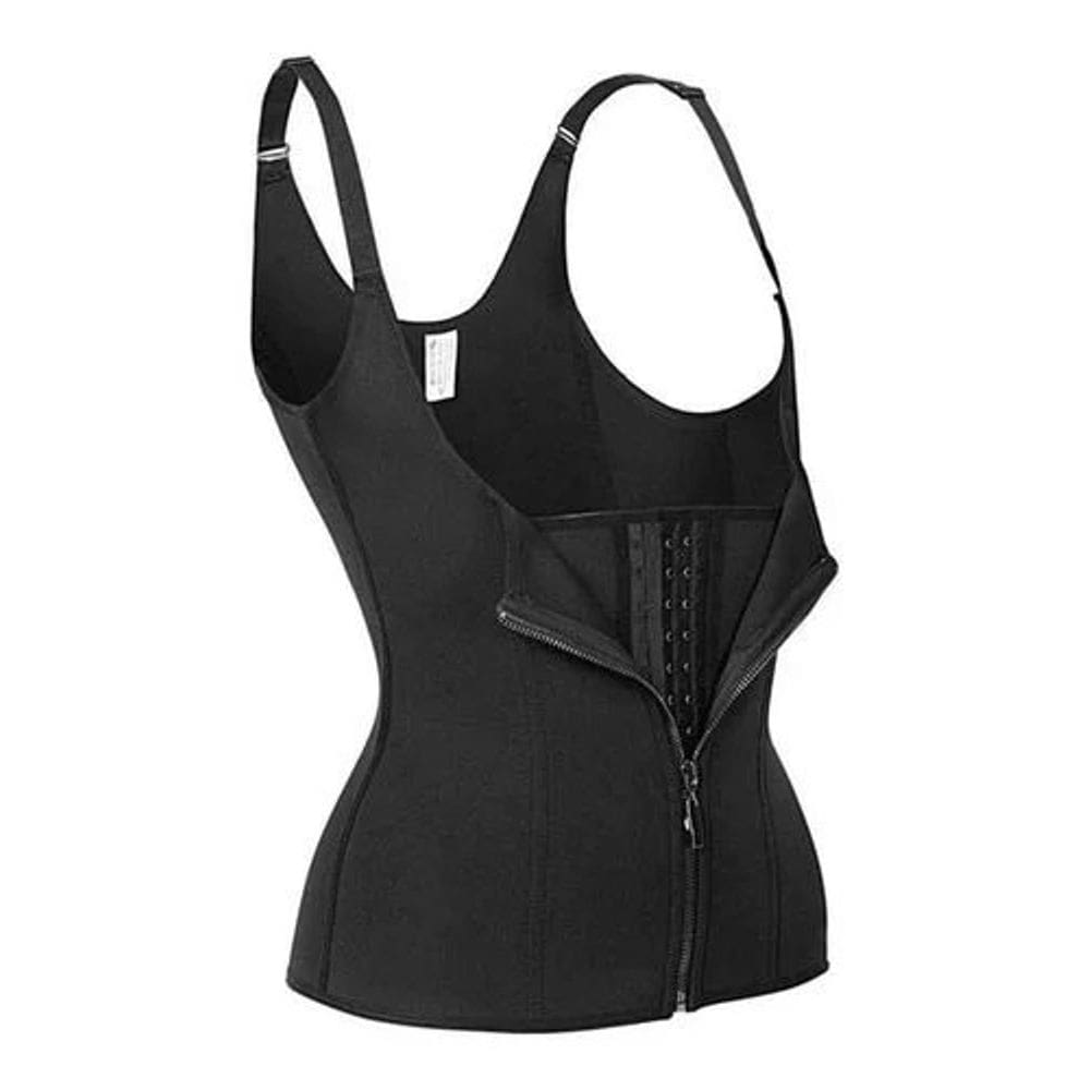 Cinta Modeladora Dupla Compressão Redutor Ziper Preto Tamanho:G