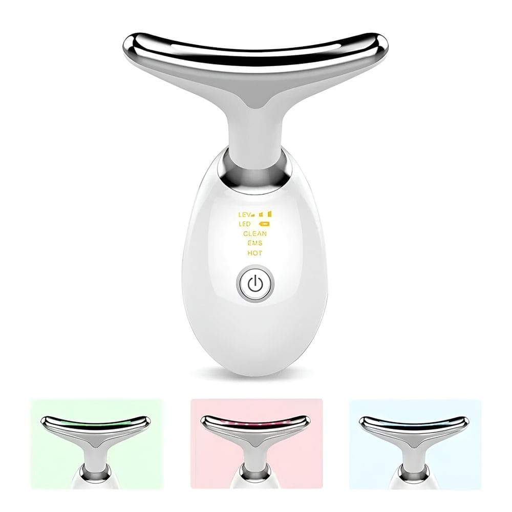 Massageador Facial Elétrico Pescoço Face Firmeza USB Branco