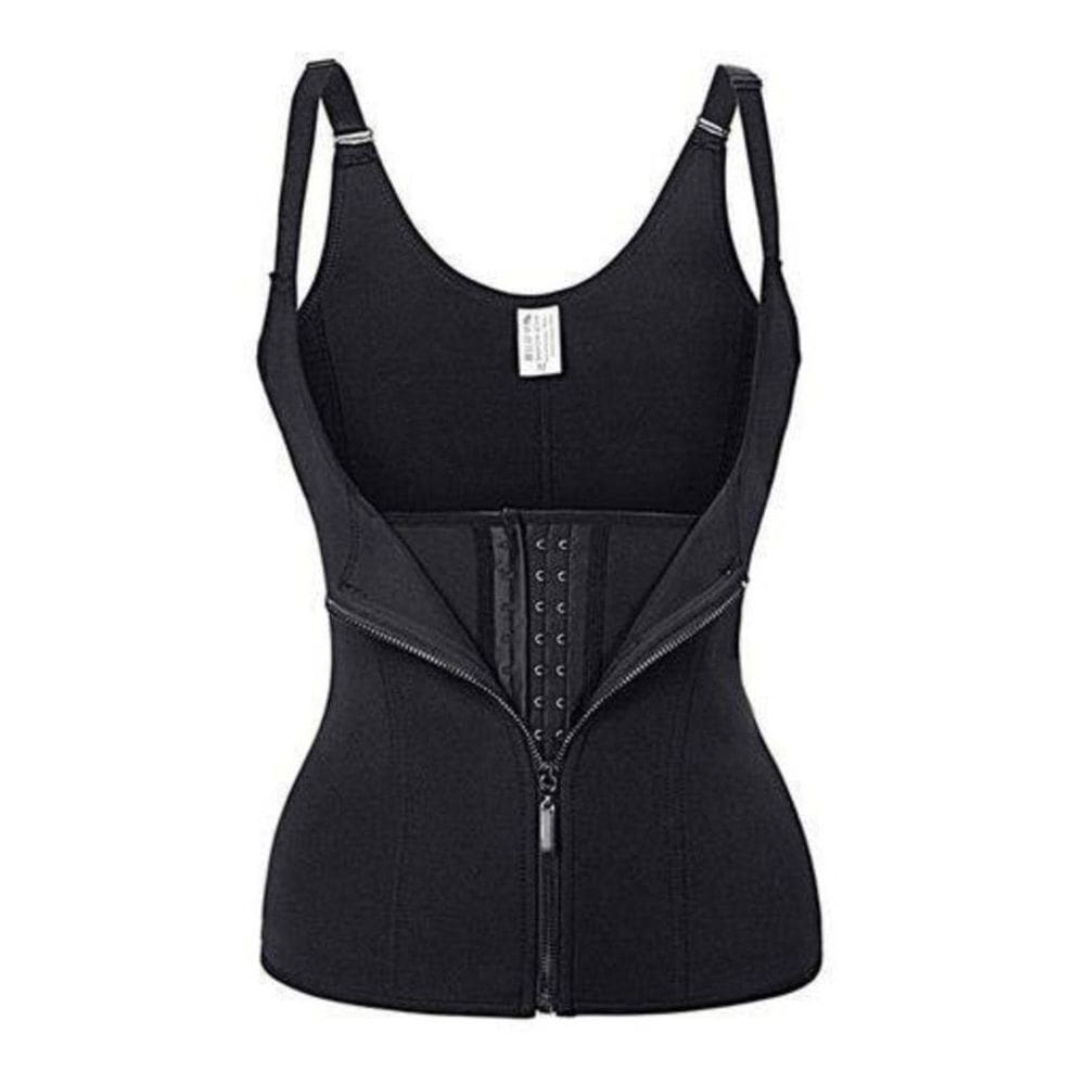 Cinta Modeladora Dupla Compressão Redutor Ziper Preto Tamanho:XL