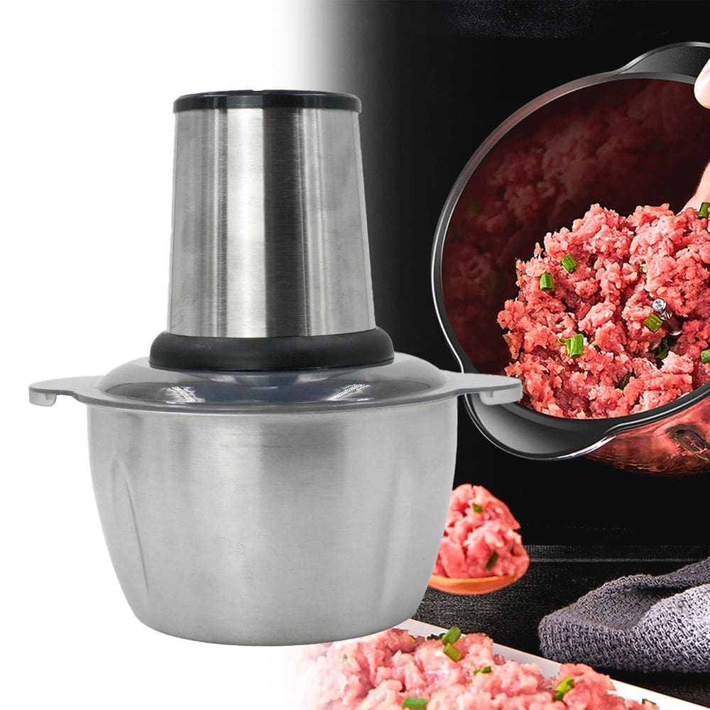 Triturador Alimentos Carne Legumes Verduras Frutas Elétrico 2L Aço Inox Profissional 220V