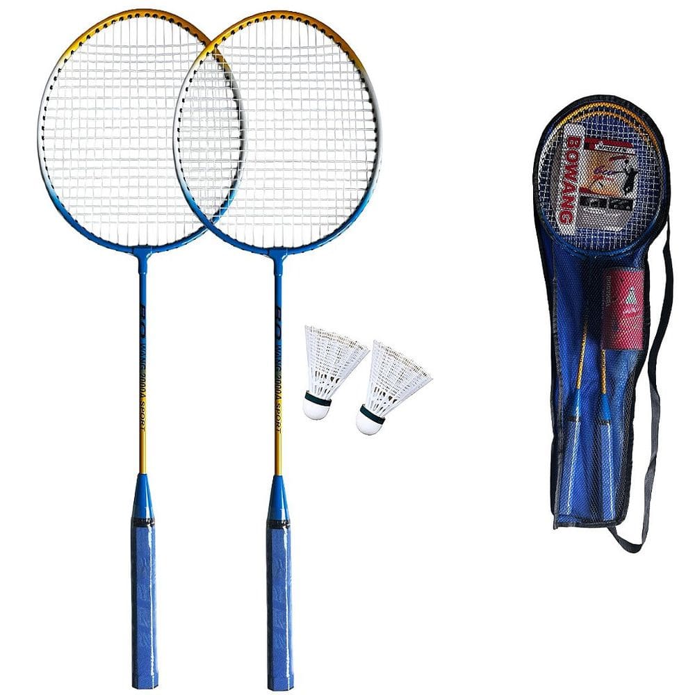 Kit Badminton Lorben 2 Raquetes e Petecas Cor Vermelho lazer Completo