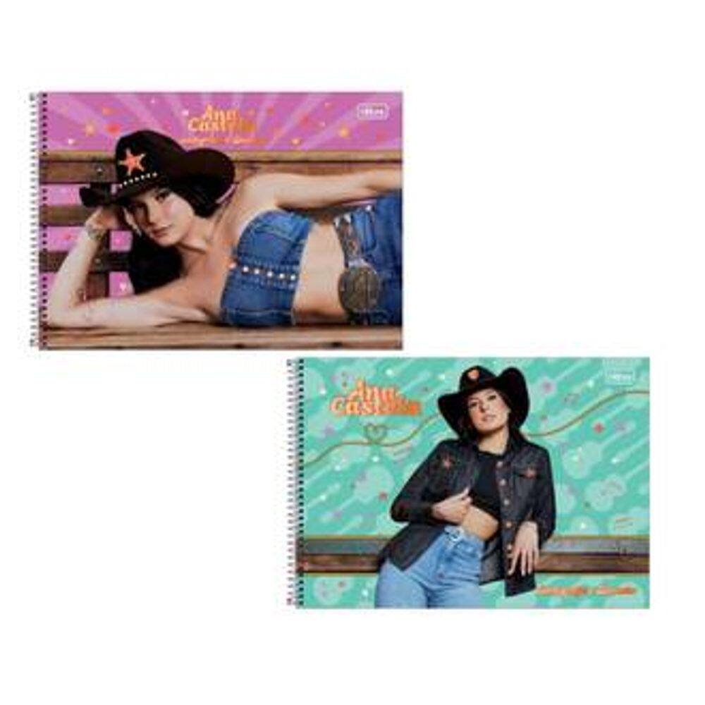 Caderno Desenho Univ Capa Dura Ana Castela 80Fls TILIBRA