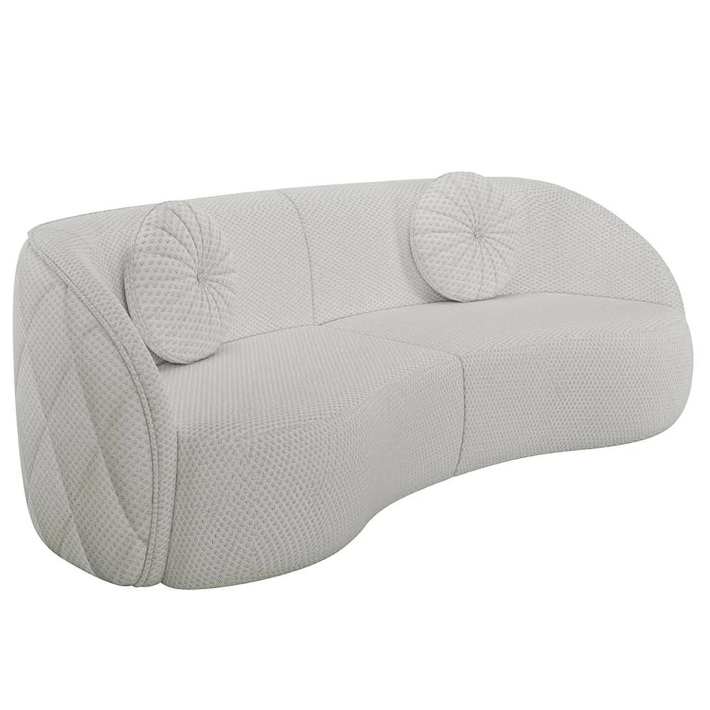 Sofá Decorativo com Almofadas 4 Lugares 318cm Tressê Zion Z32 Linho Cru - Mpozenato