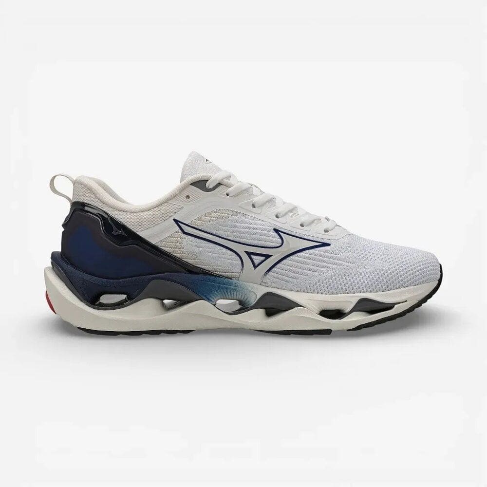 Tênis Mizuno Wave Stratos 3 - Masculino - Branco-Marinho