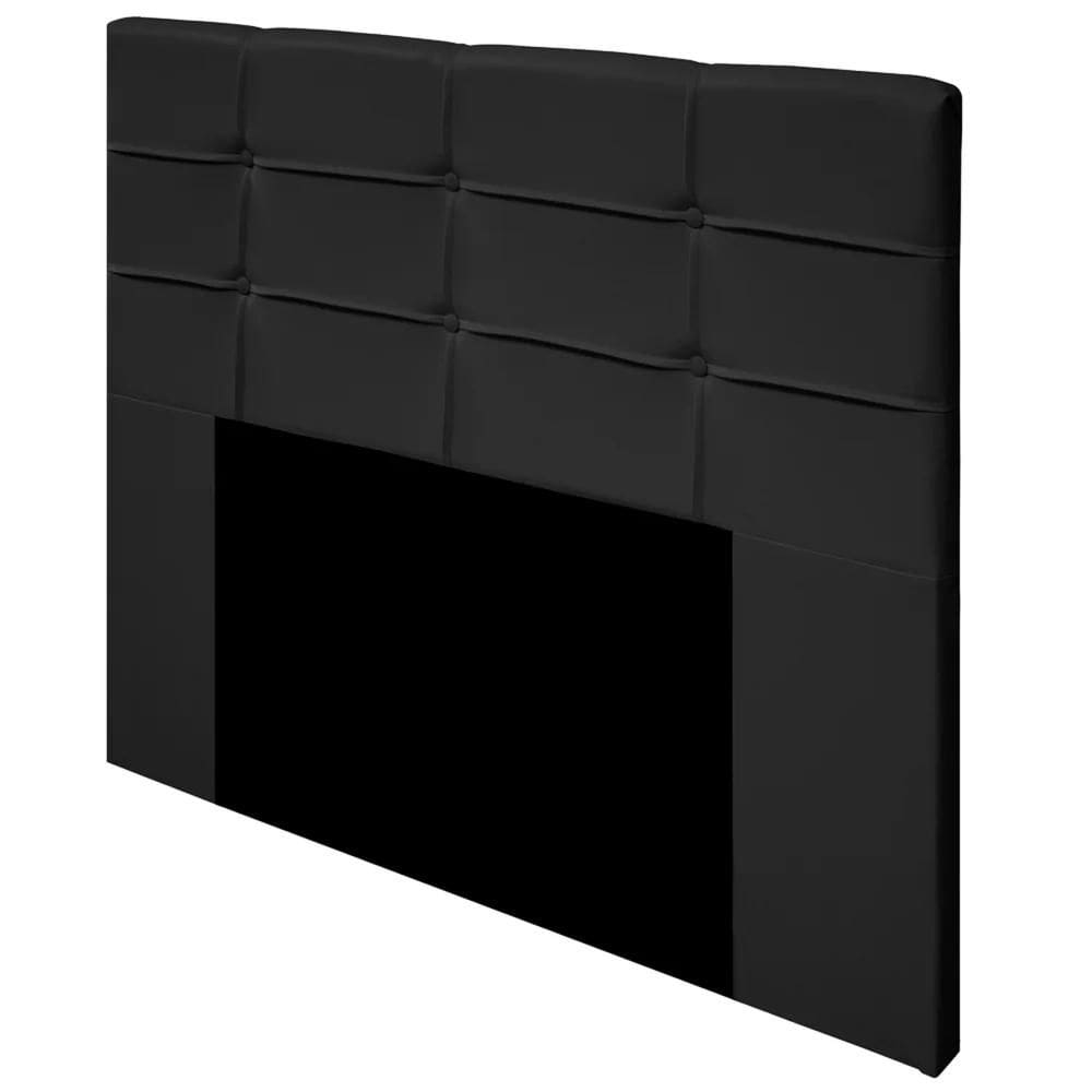 Cabeceira Cama Box 140cm Esmeralda Sintético J02 Preto - Mpozenato