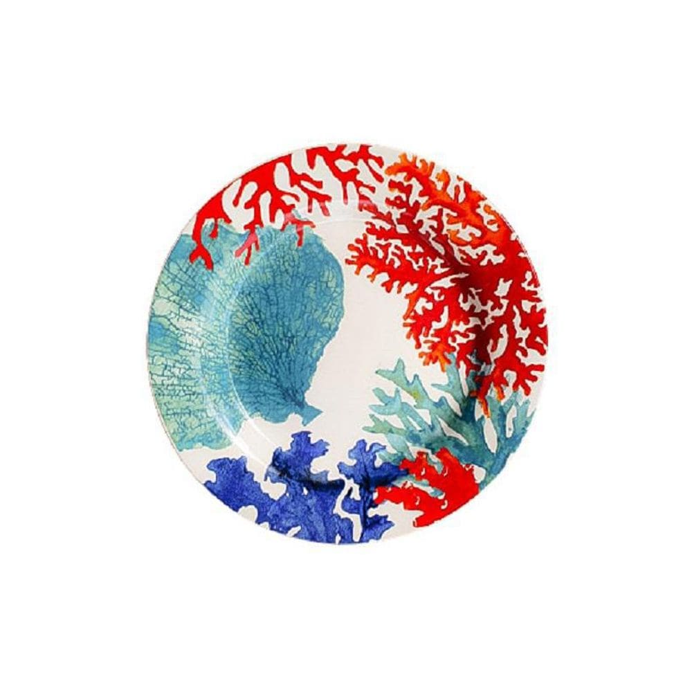 Jogo De 6 Pratos Sobremesa Coral Colorido